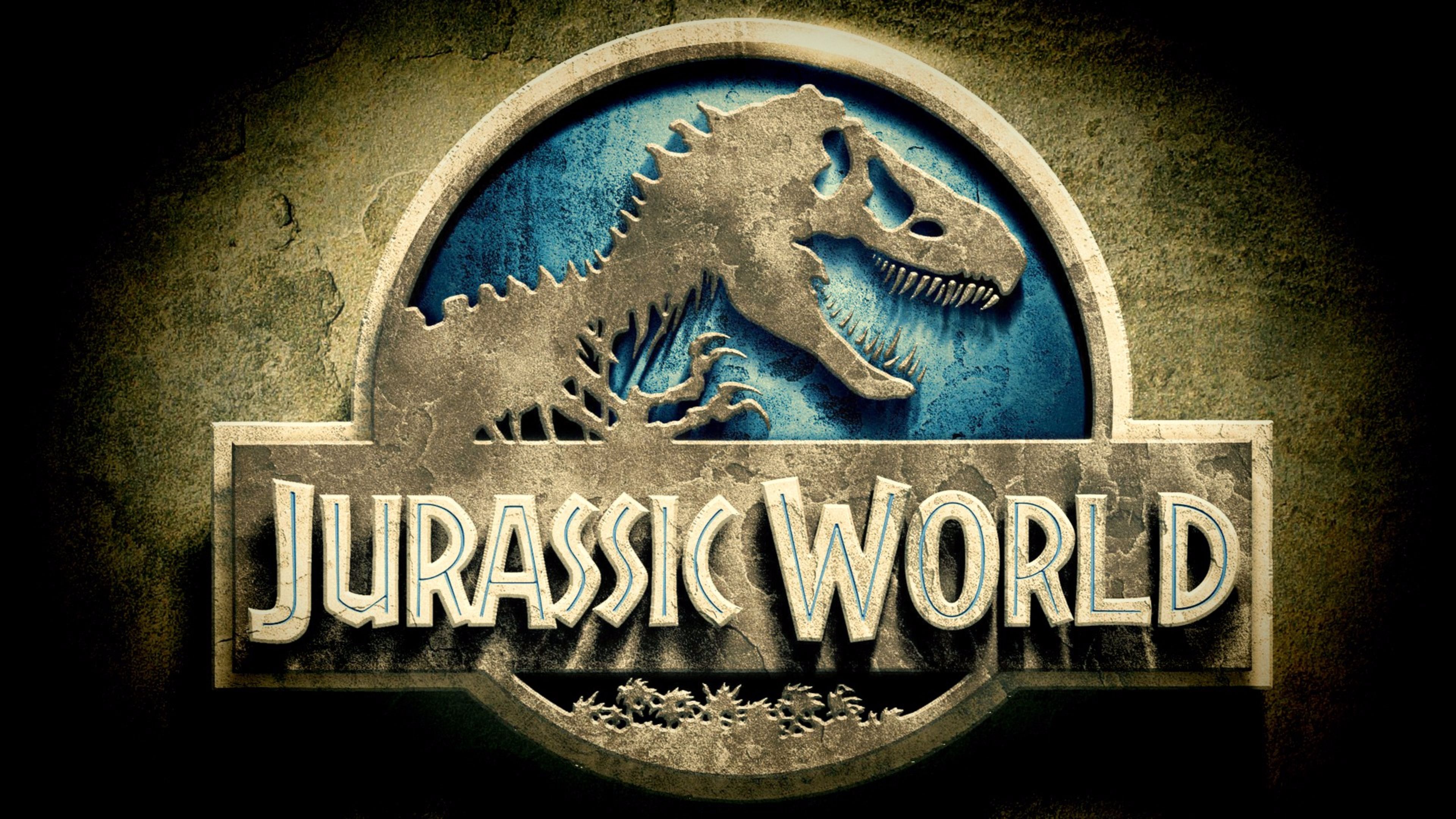 Logo Jurassic World con dinosauro, 3840x2160 4K Ultra HD, Monitor 4K