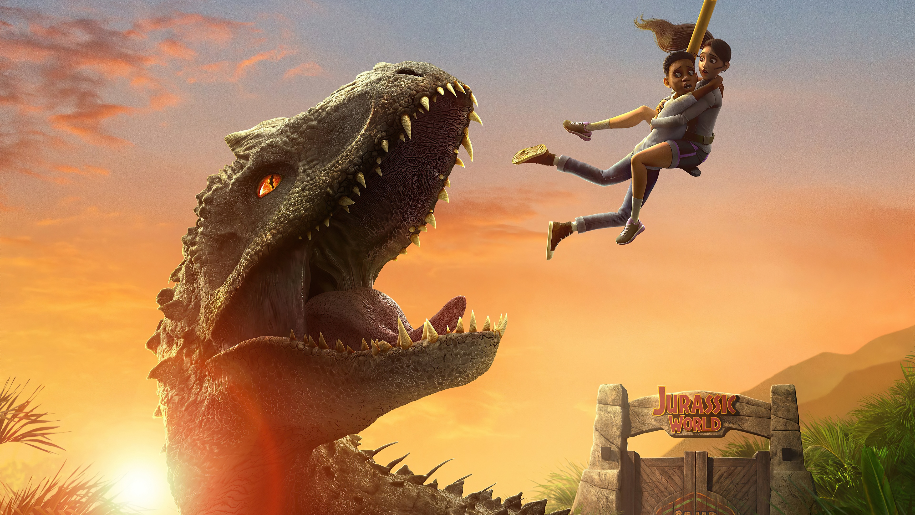 Jurassic World Camp Cretaceous dinosauro, 3840x2160 UHD, PC 4K