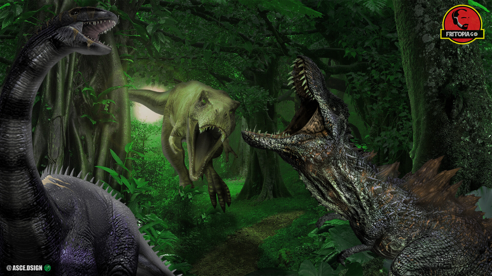 Dinosauri Jurassic World giungla, 1920x1080 1080p, Desktop