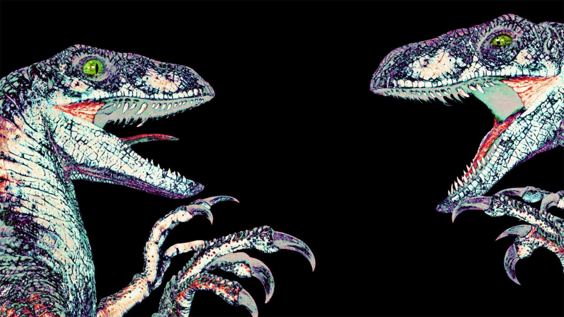 Velociraptor Jurassic World sfondo nero, 1920x1080 Full HD, Desktop