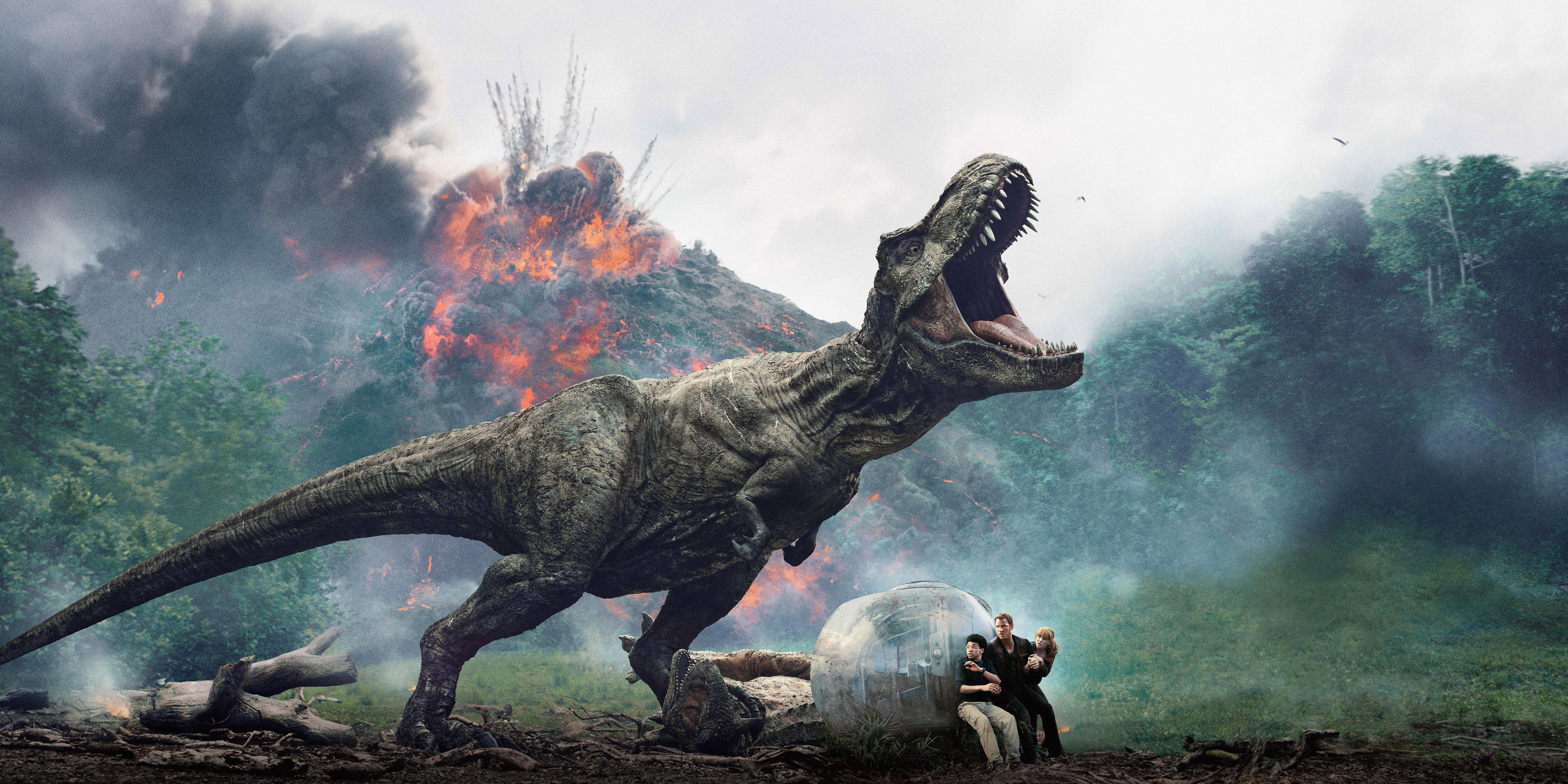T-Rex Jurassic World esplosione, 8639x4320 4K Ultra HD, Smart TV 4K
