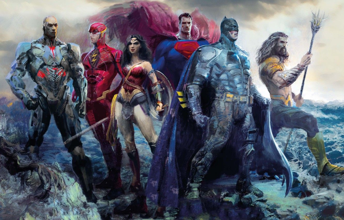 Justice League Flash Batman Superman, DC Comics, 1332x850 HD, Desktop