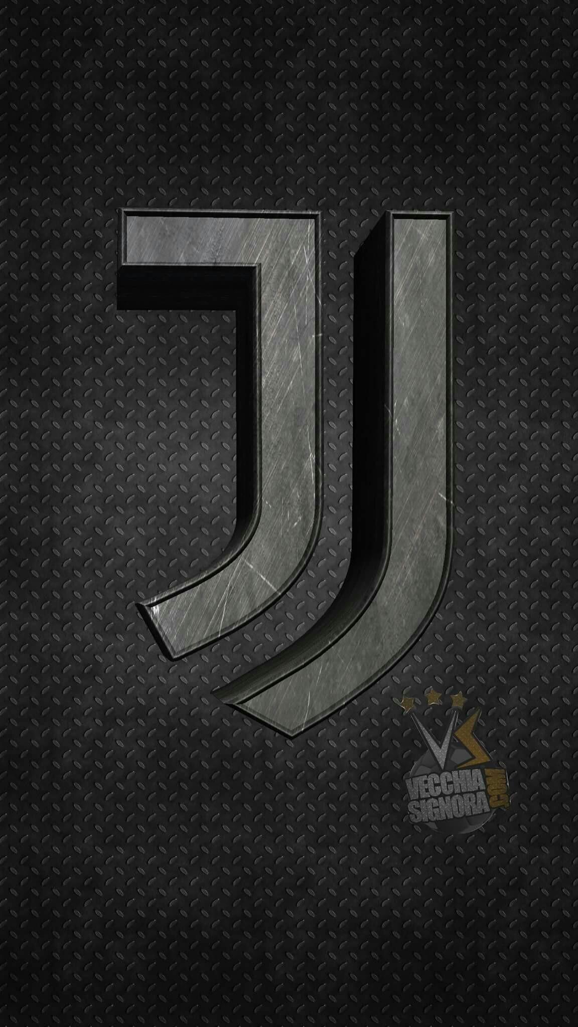Logo Juventus grigio metallico, 1152x2048 Verticale, Telefono