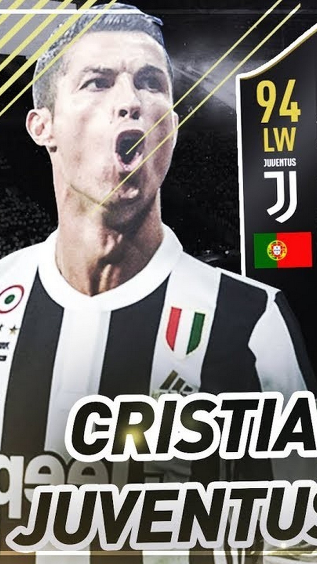 Cristiano Ronaldo Juventus card, 1080x1920 Verticale, Mobile