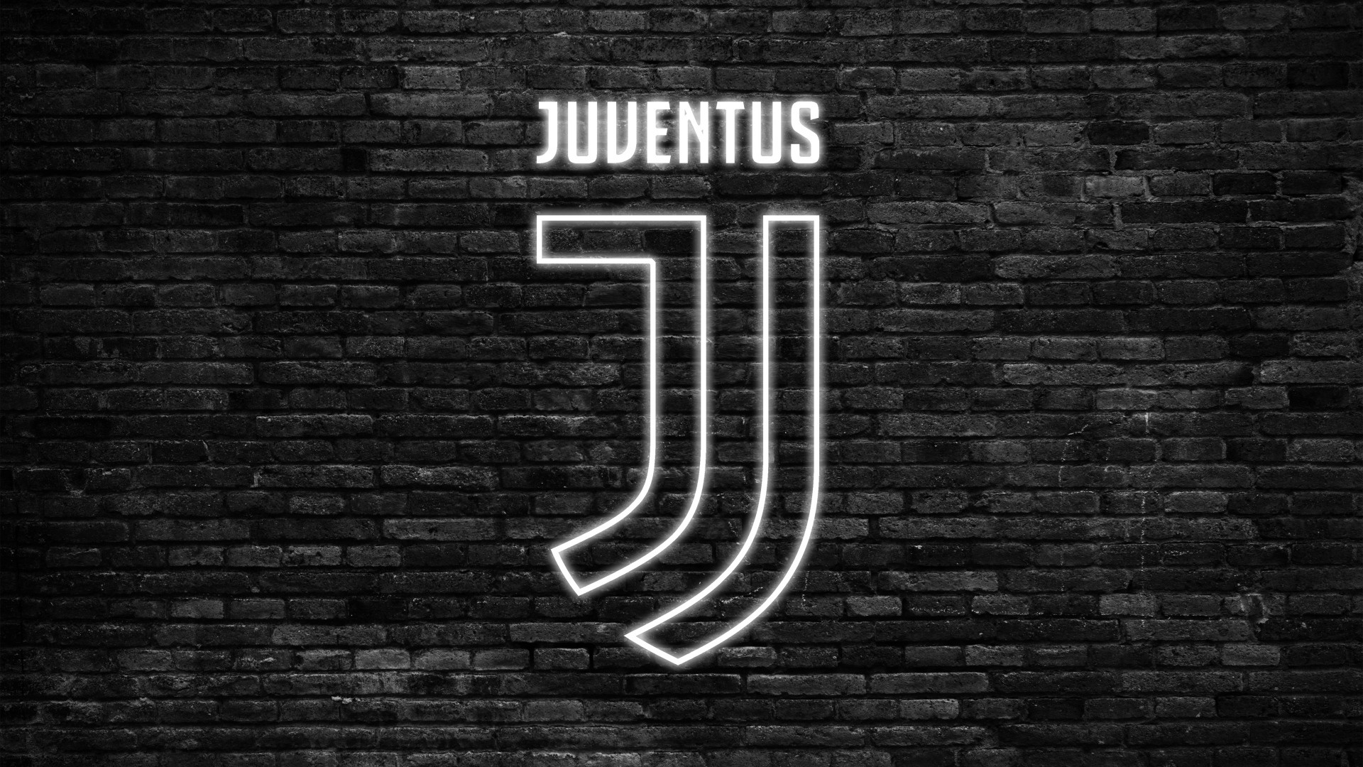 Logo Juventus neon parete, 1920x1080 Full HD 1080p, Desktop