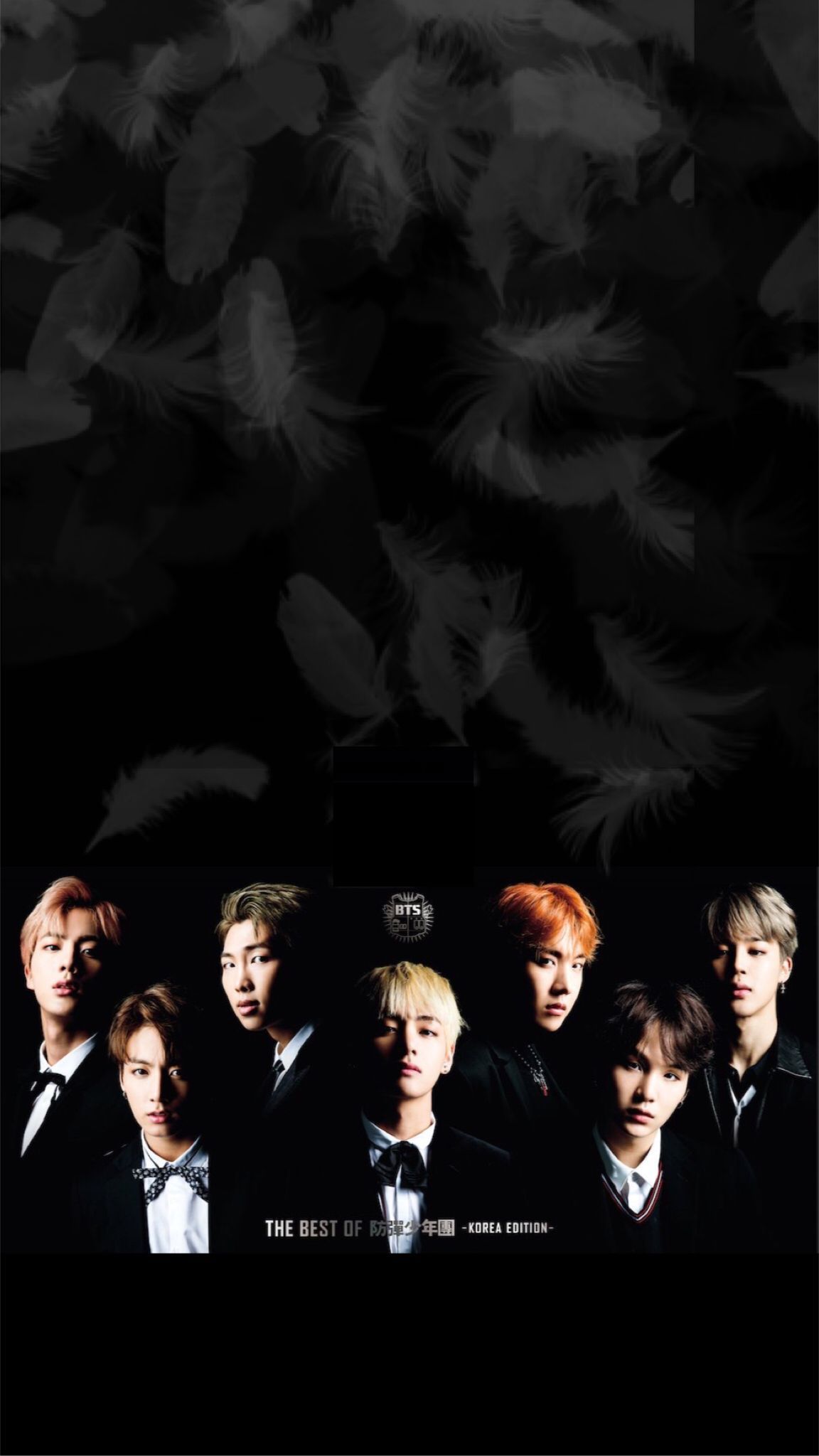 BTS gruppo abiti neri, 1152x2048 Full HD Verticale, iPhone