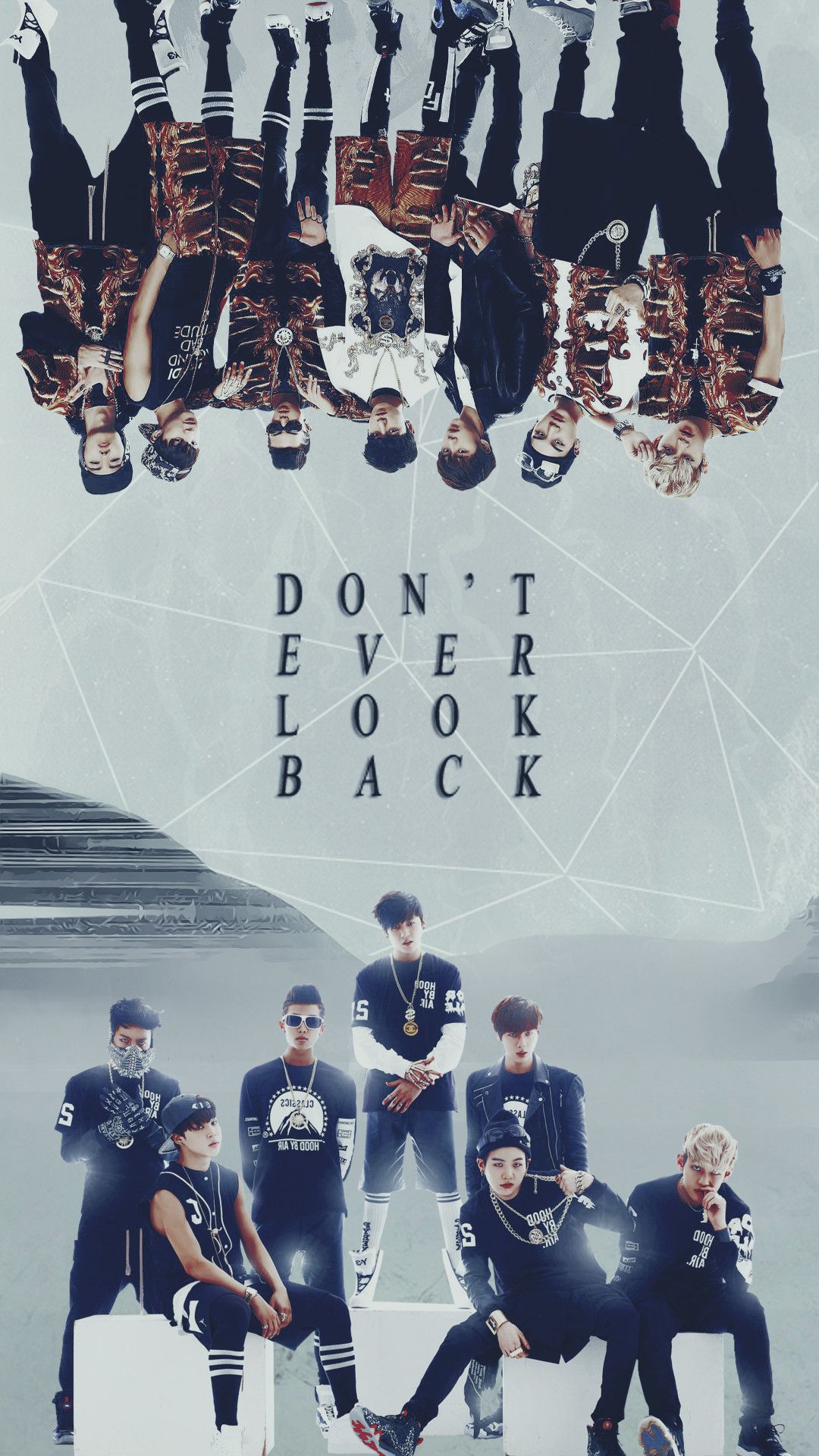 BTS gruppo bianco nero, gruppo K-pop, 1080x1920 Verticale, Telefono