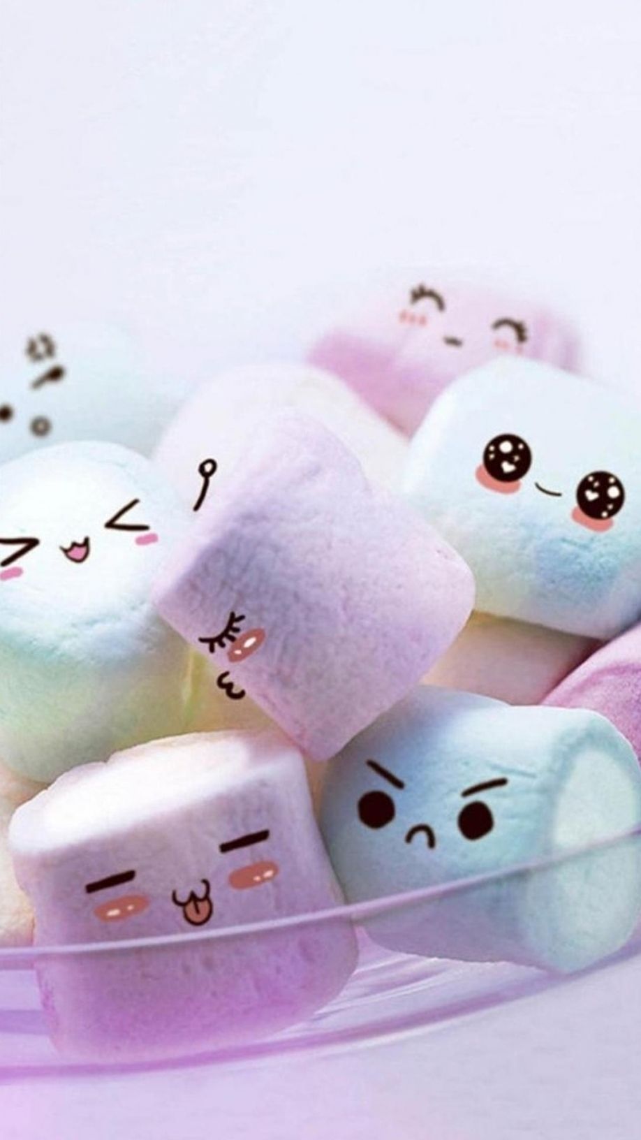 Marshmallow kawaii pastello, 918x1632 Verticale, Android