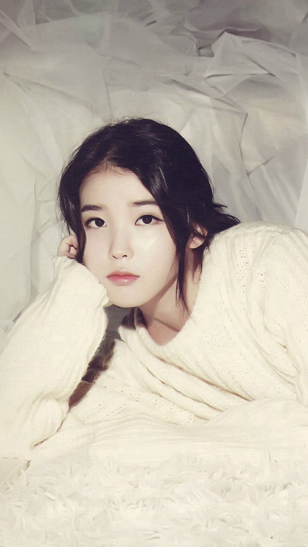 Ragazza k-pop maglione bianco, 1080x1920 Full HD Verticale, Smartphone