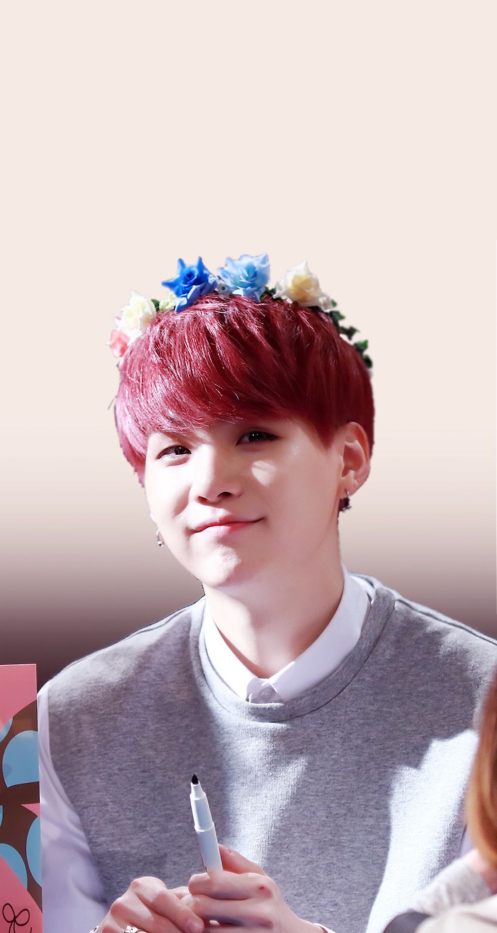 BTS Suga corona di fiori, 1024x1920 Verticale, Android