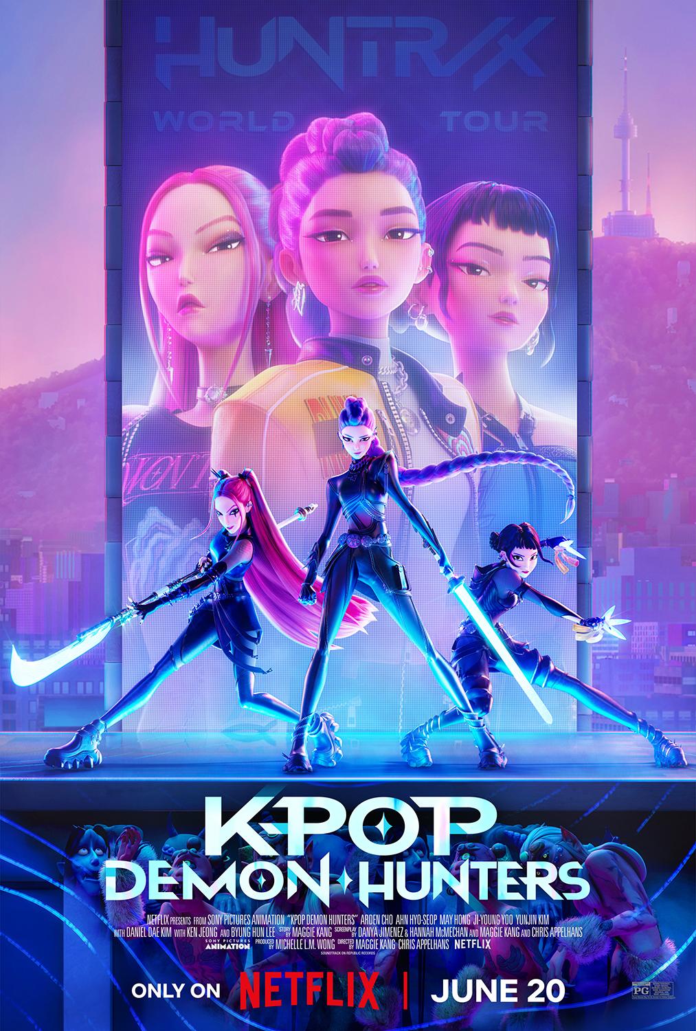 KPop Demon Hunters poster Netflix, 1013x1500 Full HD Verticale, Smartphone