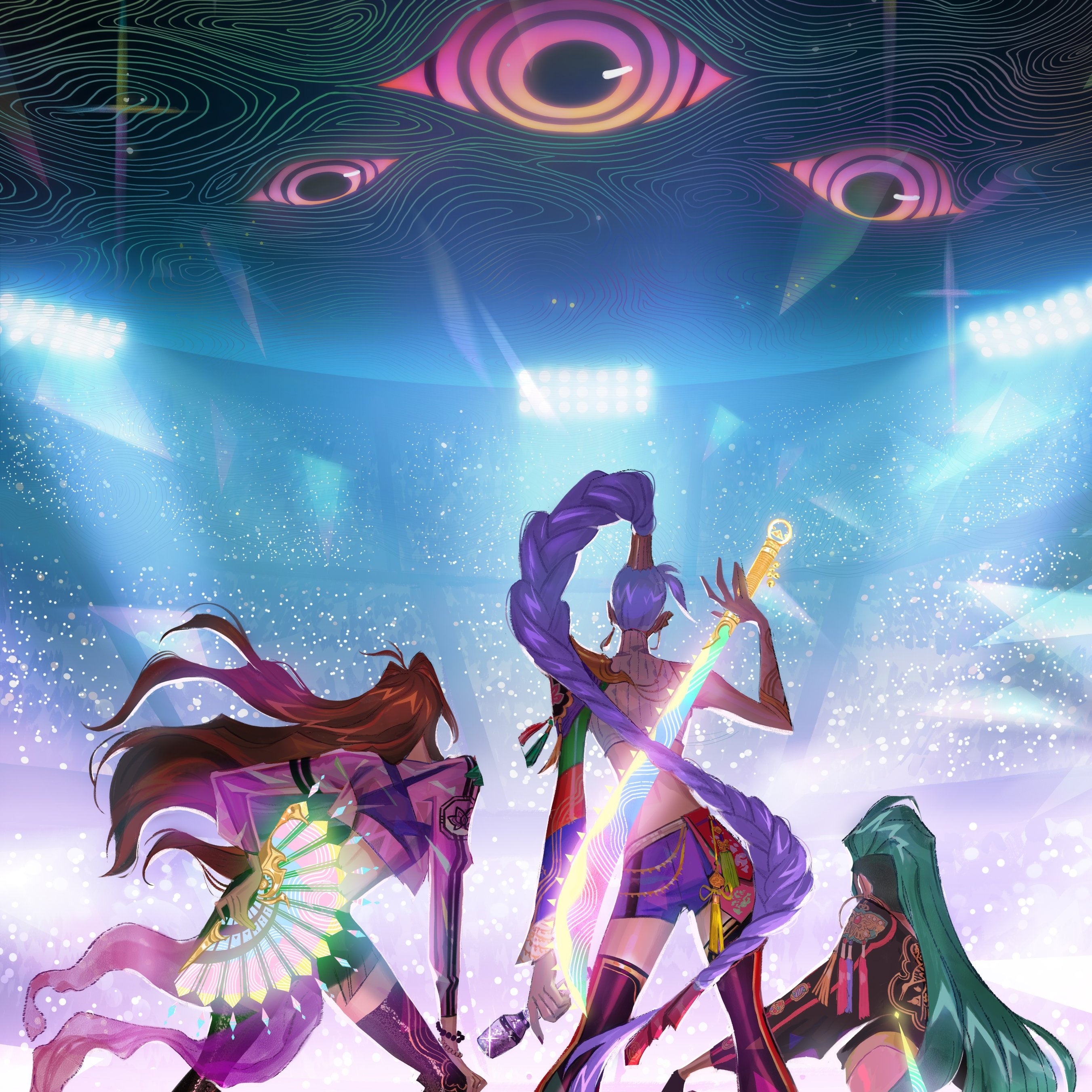 K-pop Demon Hunters gruppo cacciatrici, 2703x2703 WQXGA, PC