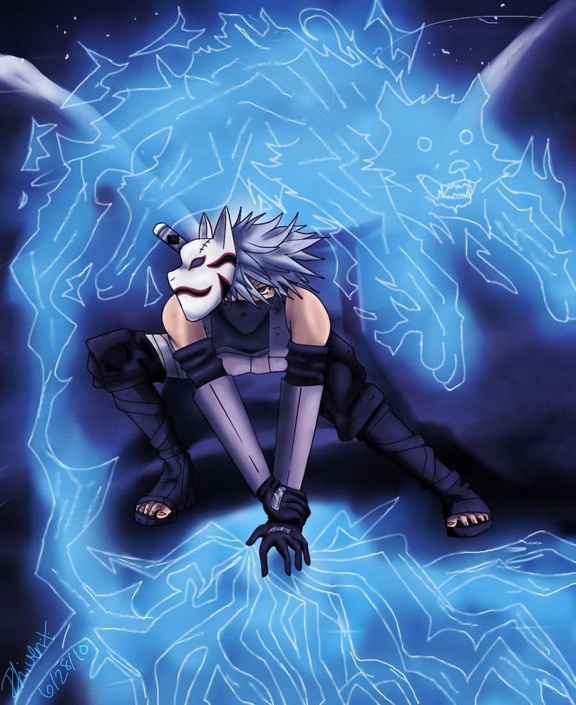 Kakashi ANBU Naruto blu, ninja, 808x988 Verticale, Telefono