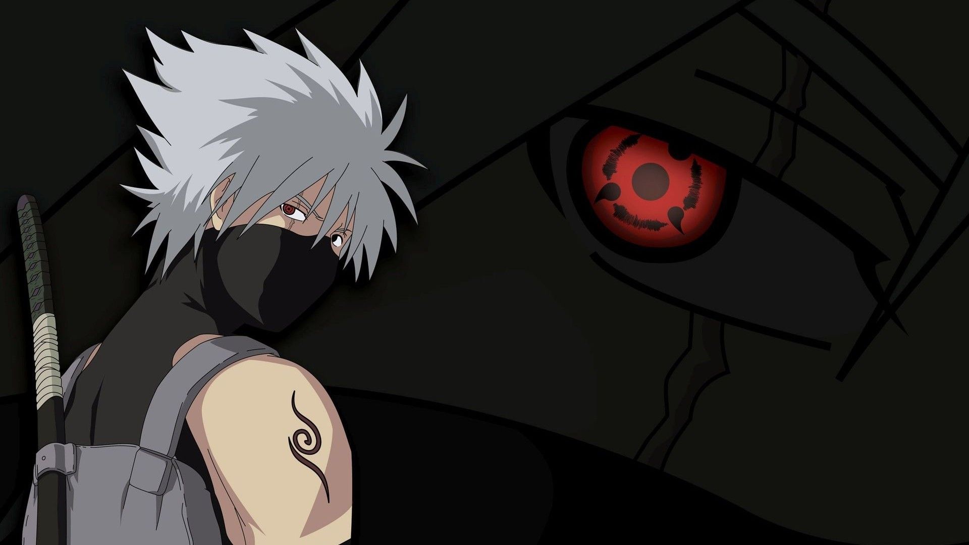 Kakashi ANBU maschera occhio rosso, 1920x1080 Full HD 1080p, Laptop