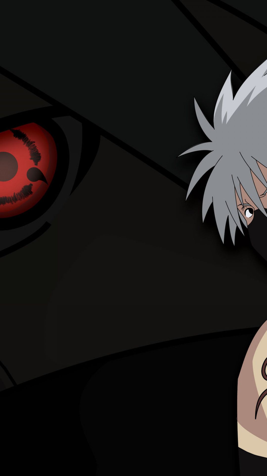 Kakashi ANBU Naruto sfondo scuro, 1080x1920 Verticale, Mobile