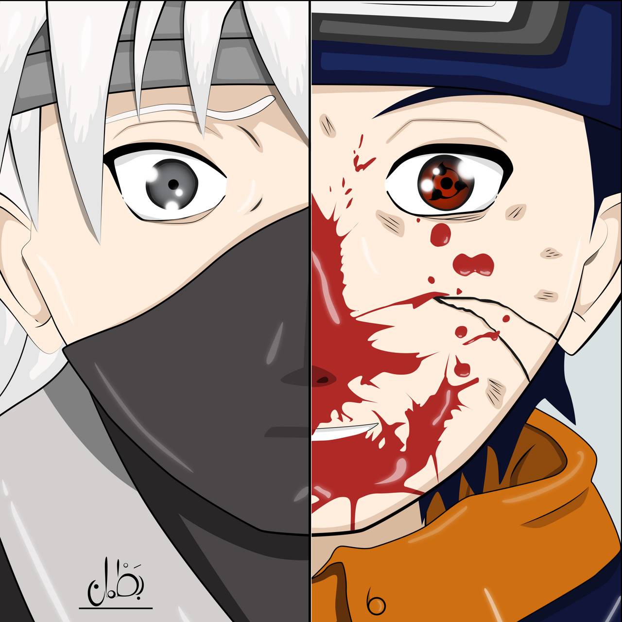 Kakashi e Obito Naruto, 1280x1280 HD, Desktop