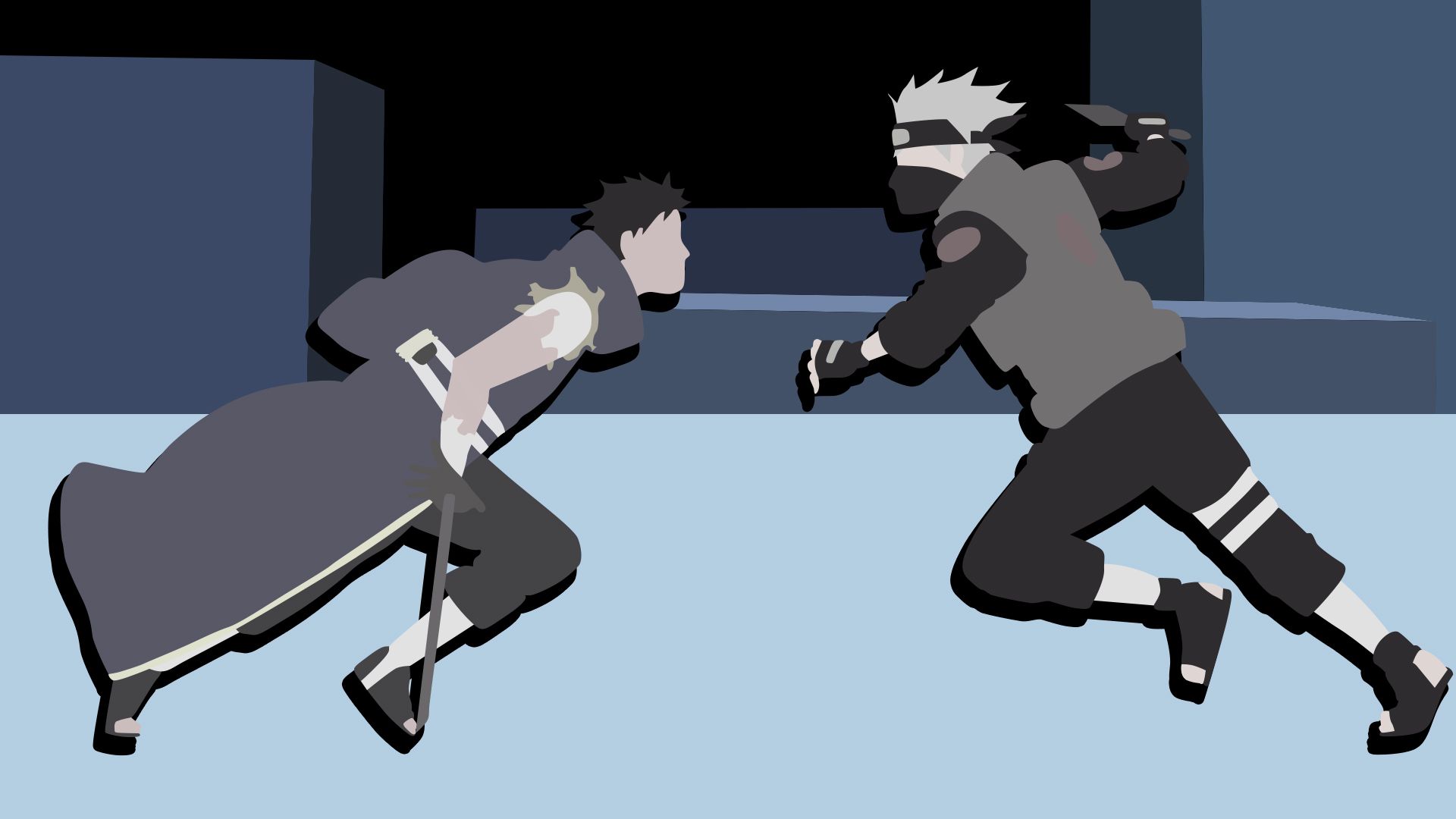 Kakashi e Obito minimalista, 1920x1080 Full HD, PC Desktop