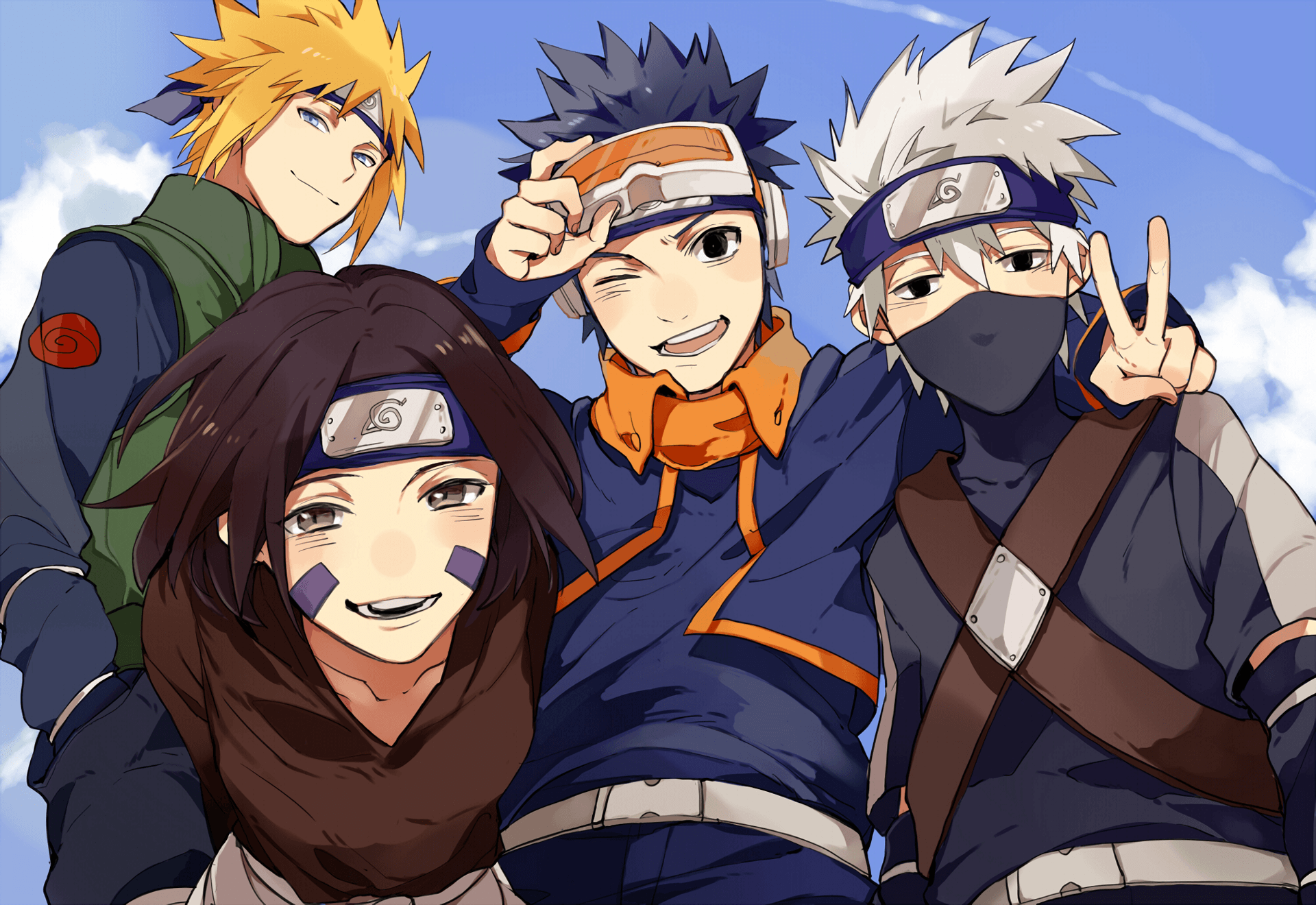 Kakashi, Obito, Rin, Minato Naruto, Minato Namikaze, 1920x1320 WUXGA, Desktop