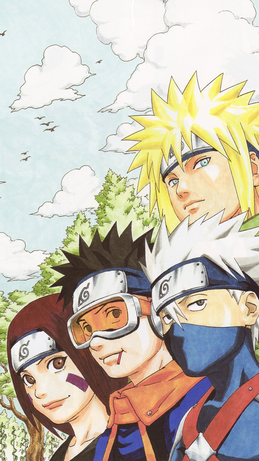 Kakashi Minato Rin Obito Naruto, Minato Namikaze, 1080x1920 Full HD Verticale, iPhone