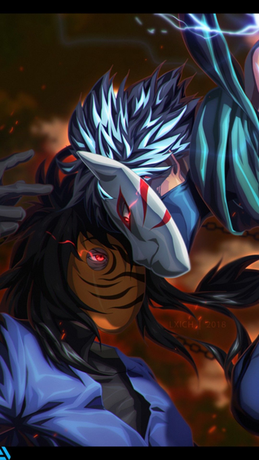 Kakashi e Obito, Naruto, 1080x1920 Full HD Verticale, Smartphone