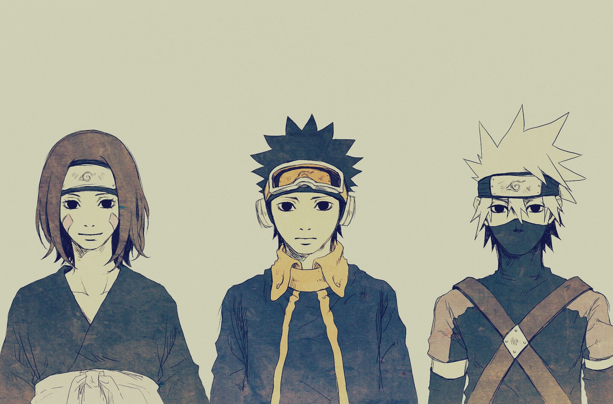 Rin, Obito e Kakashi Naruto, 2048x1352 2K, PC Desktop