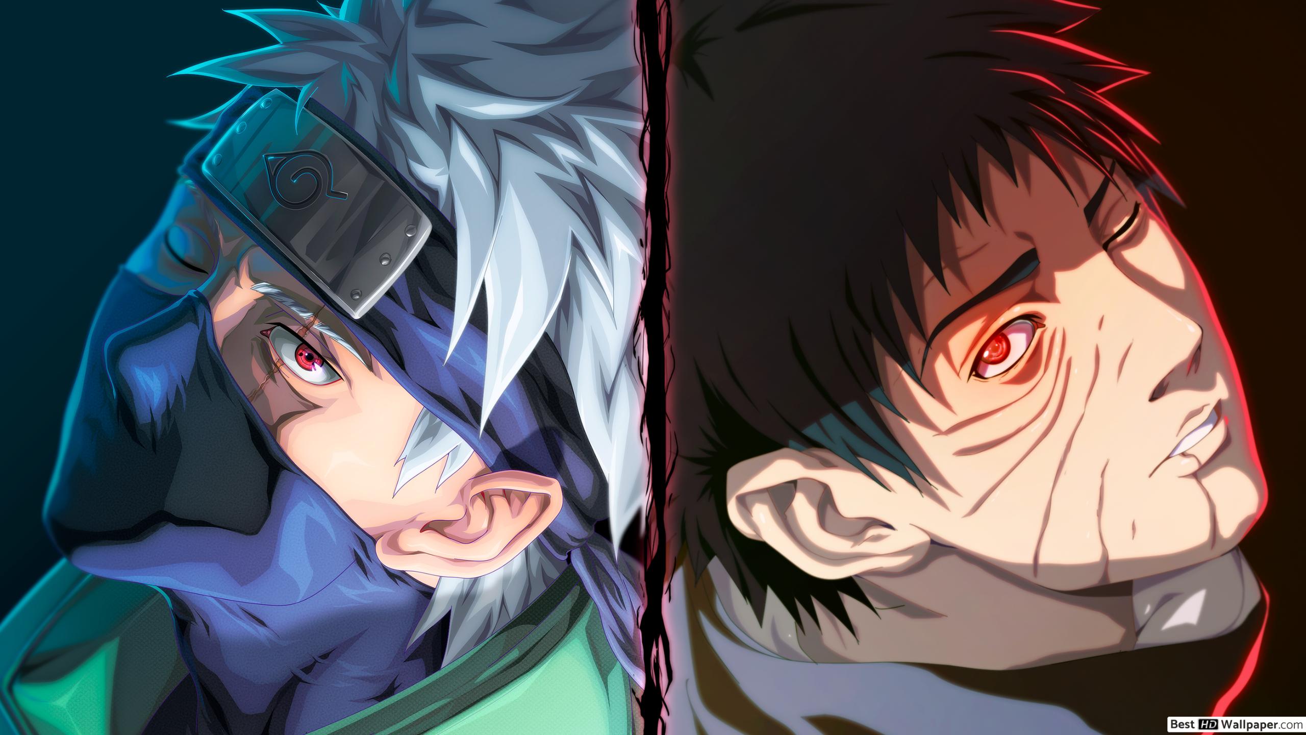 Kakashi e Obito diviso, Naruto, 2560x1440 2K, Desktop