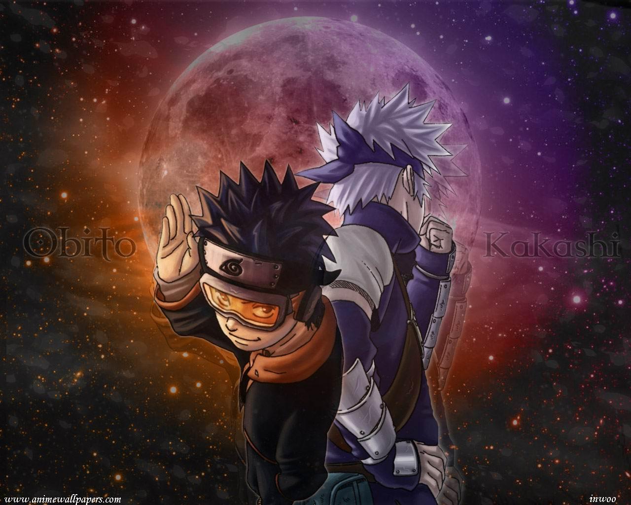 Kakashi e Obito, Naruto, 1280x1024 720p, PC
