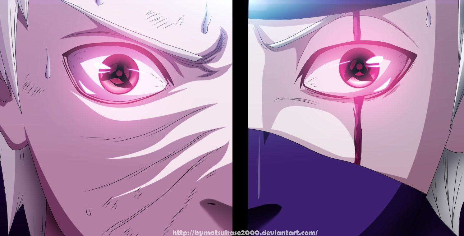 Kakashi e Obito occhi Sharingan, 1493x759 720p, PC