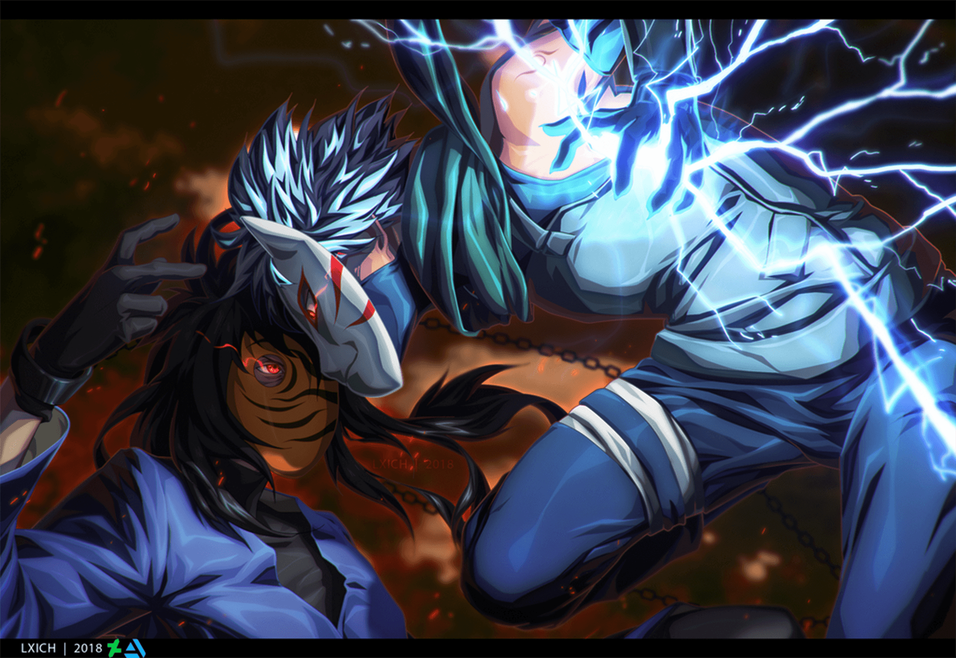 Kakashi e Obito Naruto, 1920x1322 Full HD+, Desktop