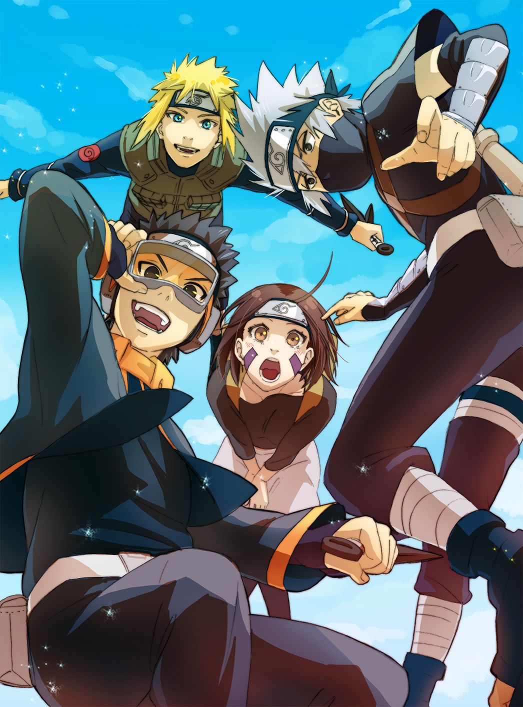 Team Minato Naruto anime, 1046x1414 Full HD Verticale, iPhone