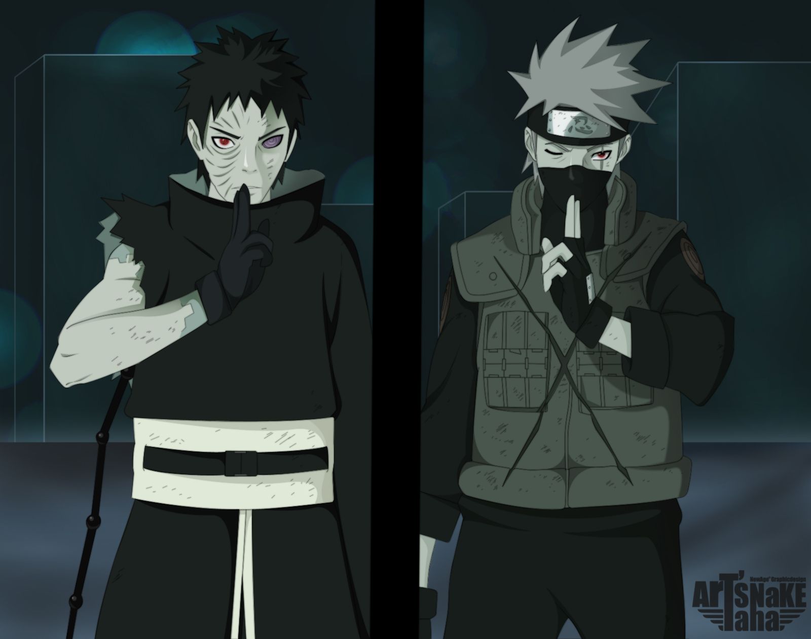 Obito e Kakashi, Naruto, ninja copiatore, 1600x1261 900p, Laptop