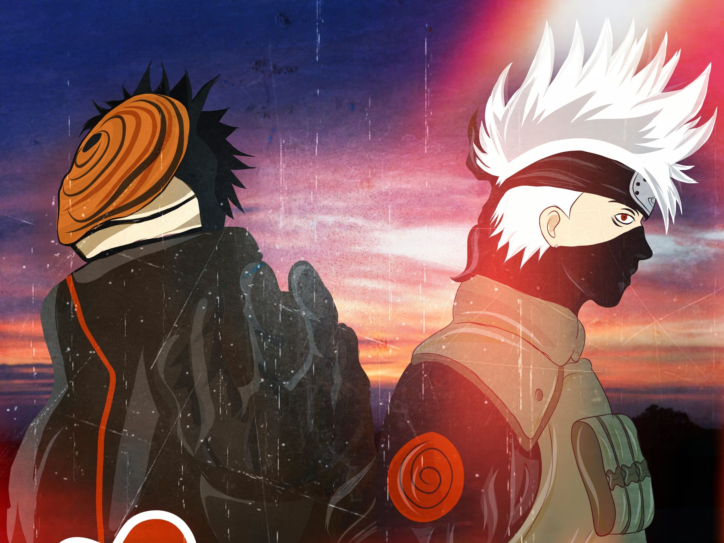 Kakashi e Obito, Naruto, Konoha, 2488x1866 2K, PC