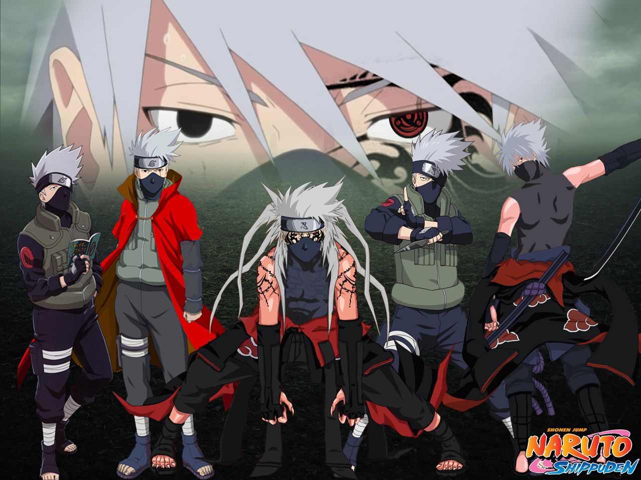 Kakashi Hatake versioni multiple Naruto, 1280x960 HD, Desktop