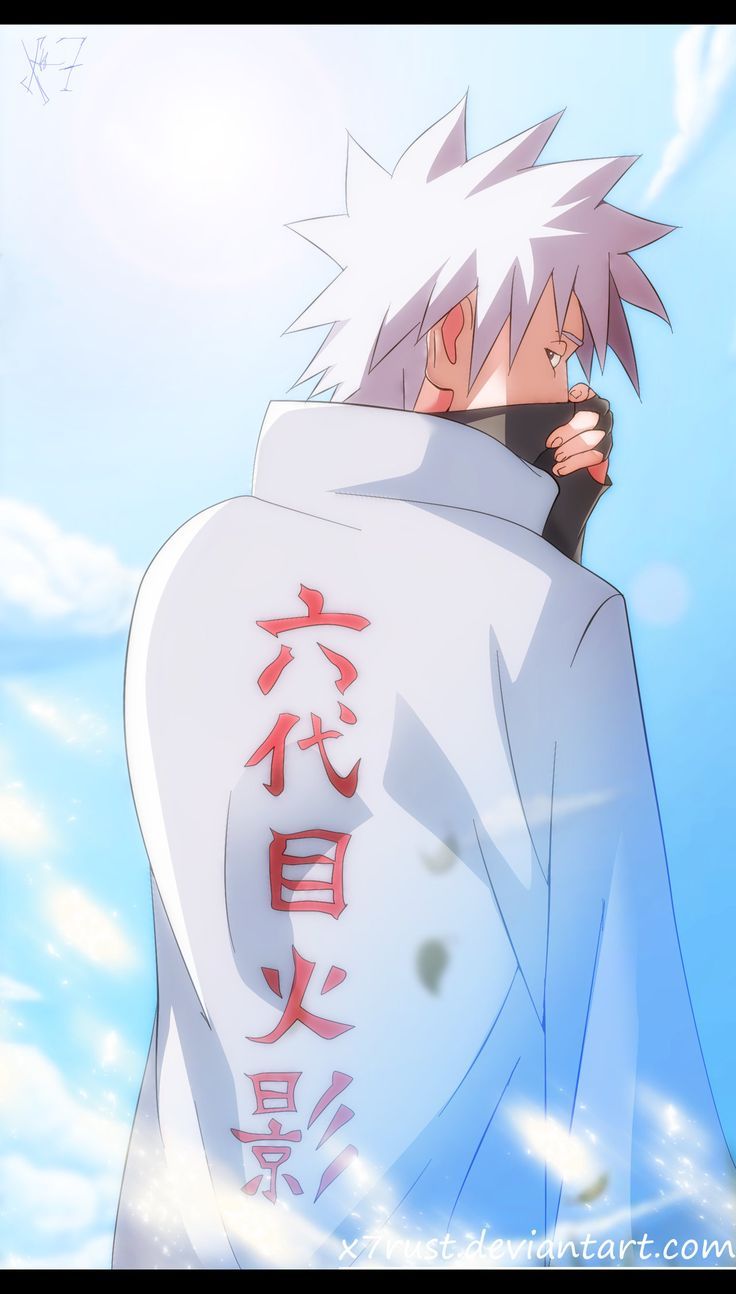 Kakashi Hokage mantello bianco, ninja copiatore, 736x1294 Full HD Verticale, Smartphone