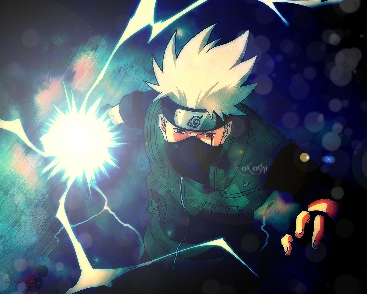 Kakashi Hatake Lightning Blade Naruto, 1280x1024 HD, Desktop