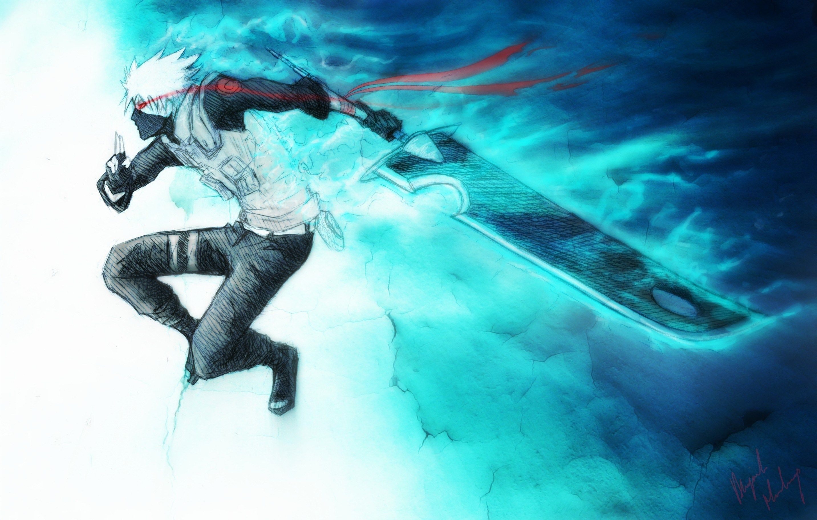 Kakashi Hatake Lightning Blade Naruto, 2865x1824 2K+, Monitor Gaming