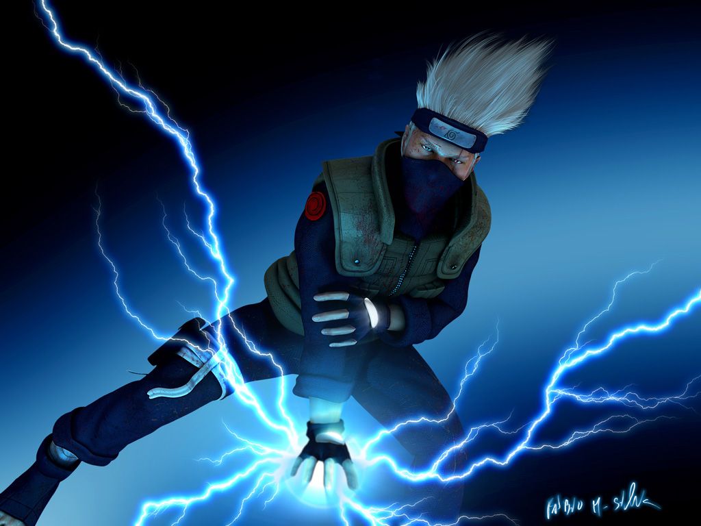 Kakashi Lightning Blade Naruto, 1024x768 HD, Desktop