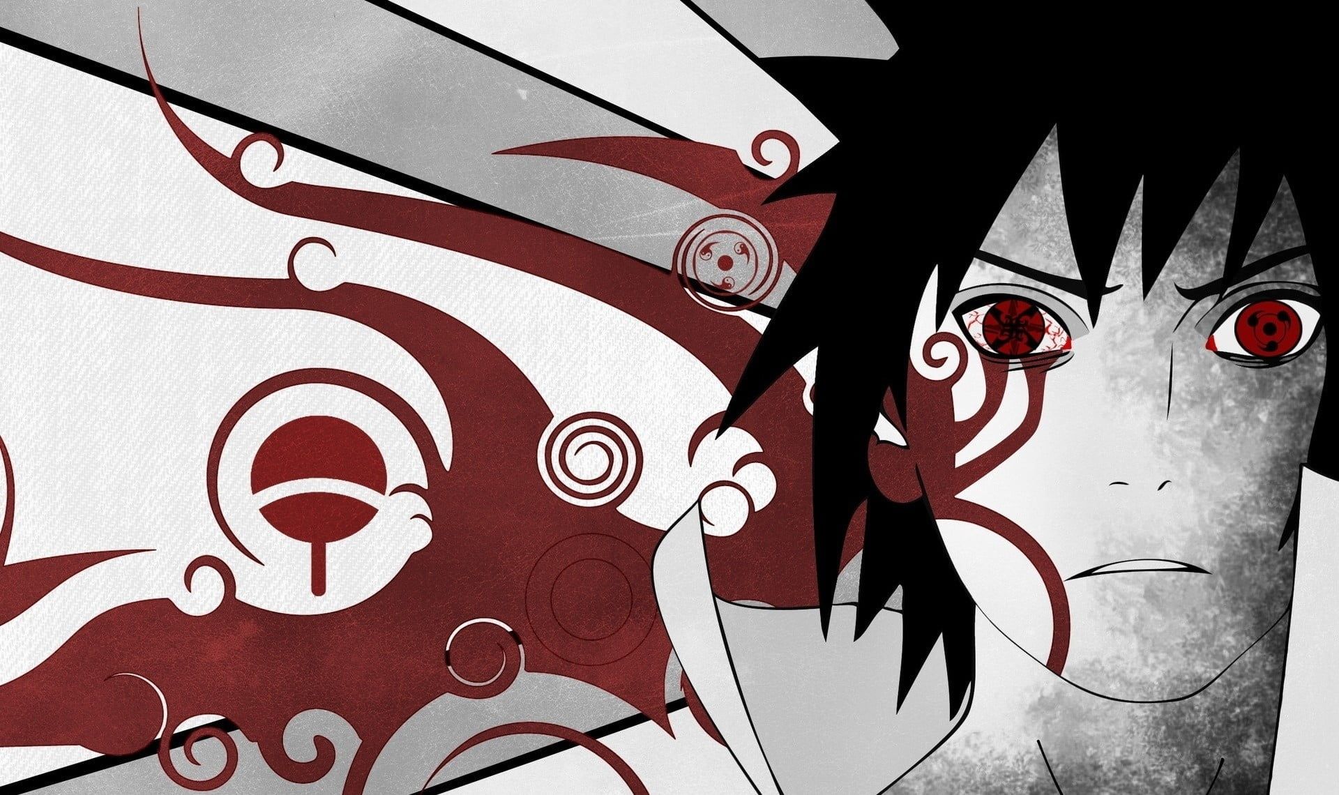 Uchiha Sasuke, Sharingan rosso, clan Uchiha, 1920x1140 Full HD 1080p, PC