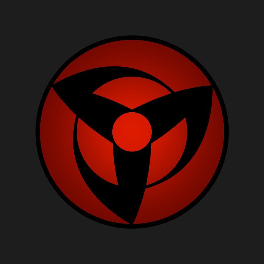 Mangekyou Sharingan simbolo rosso nero, 900x900 HD, Laptop