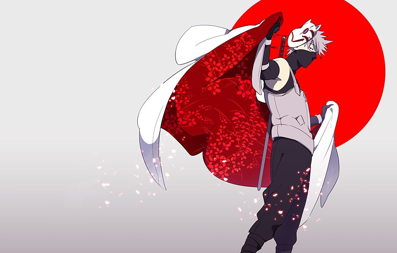 Kakashi Hatake, Naruto, mantello ANBU, Konoha, 1332x850 HD, Desktop