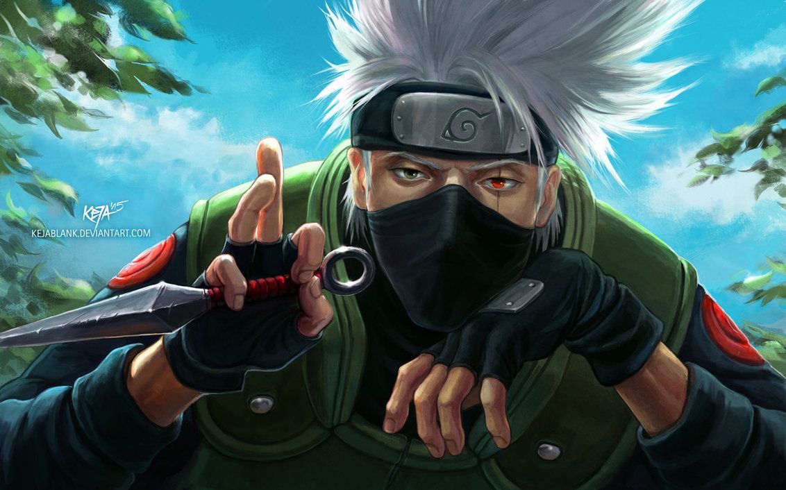 Kakashi Hatake con kunai, Naruto, 1132x706 HD, PC Desktop