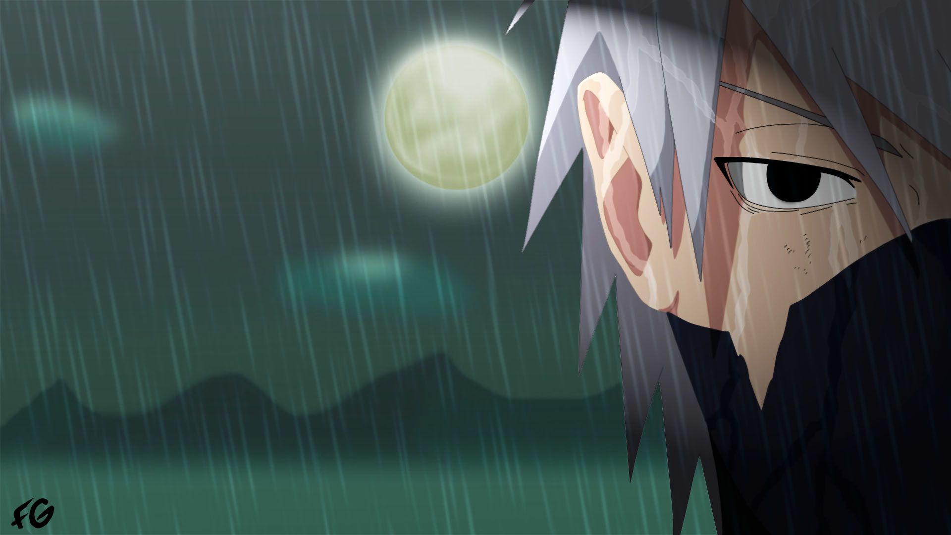 Kakashi sotto la pioggia, 1920x1080 Full HD, PC