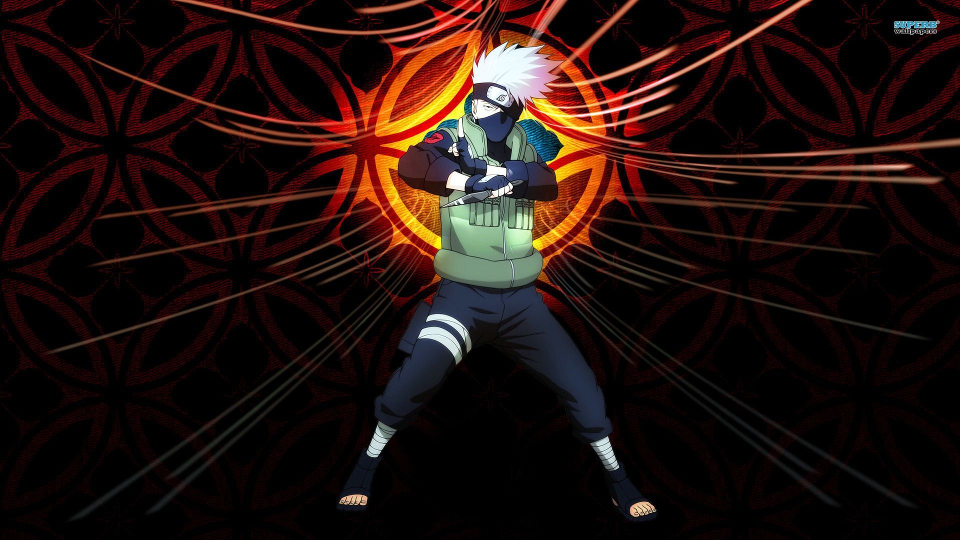 Kakashi Naruto sfondo rosso, 1920x1080 Full HD 1080p, Desktop