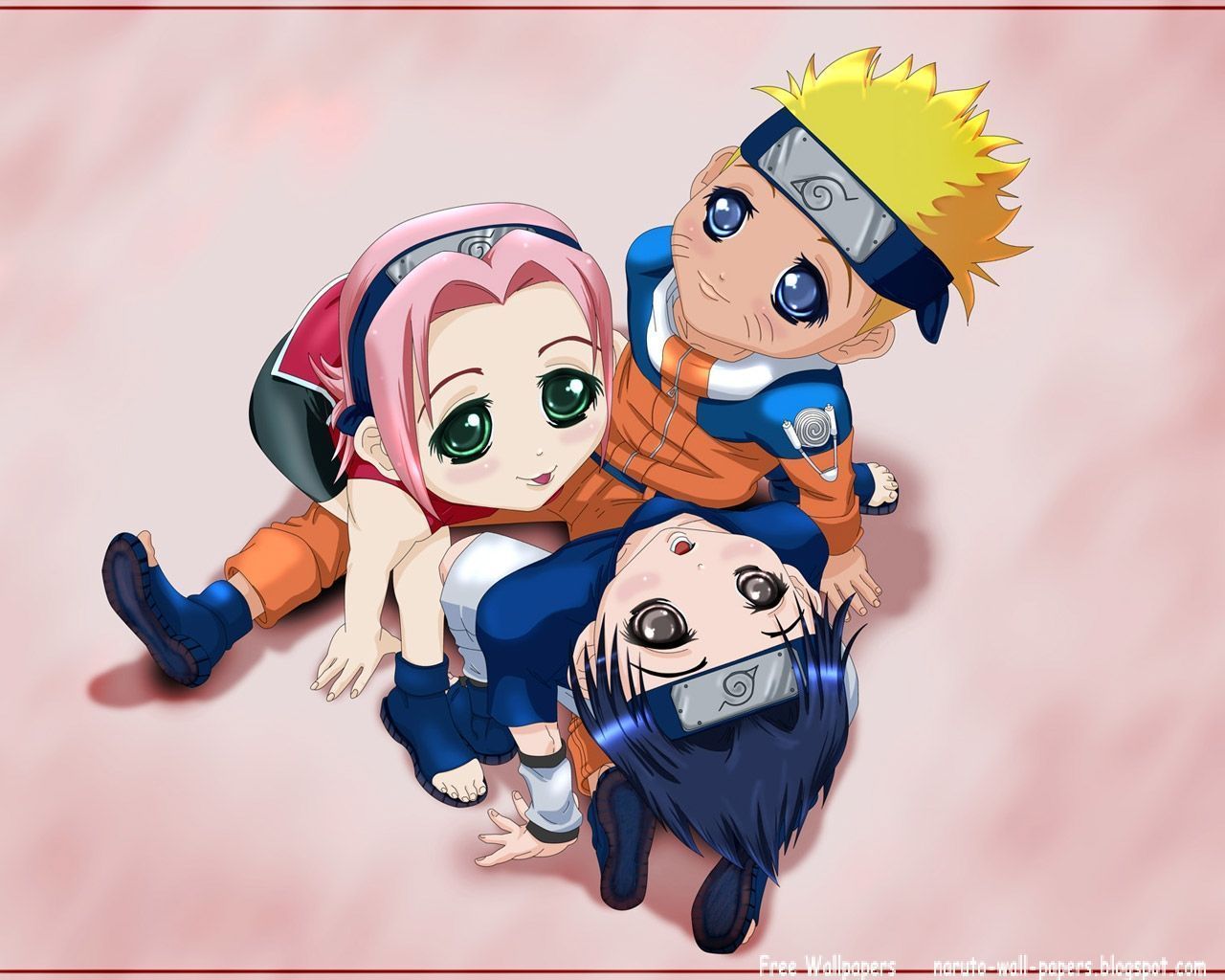 Naruto Sakura Kakashi chibi, 1280x1024 HD, Desktop