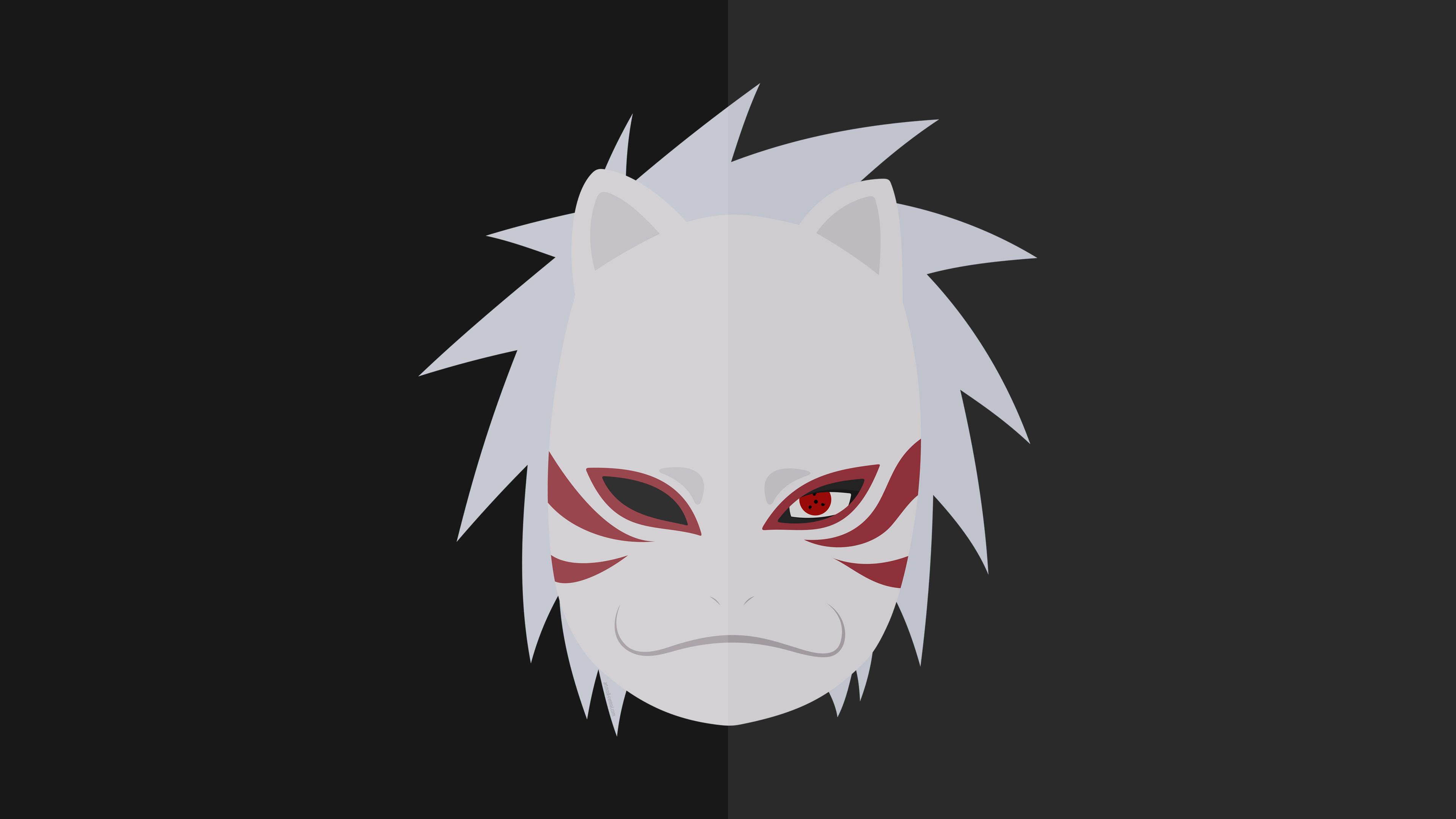 Kakashi Hatake maschera minimalista, 3840x2160 Ultra HD, 4K TV