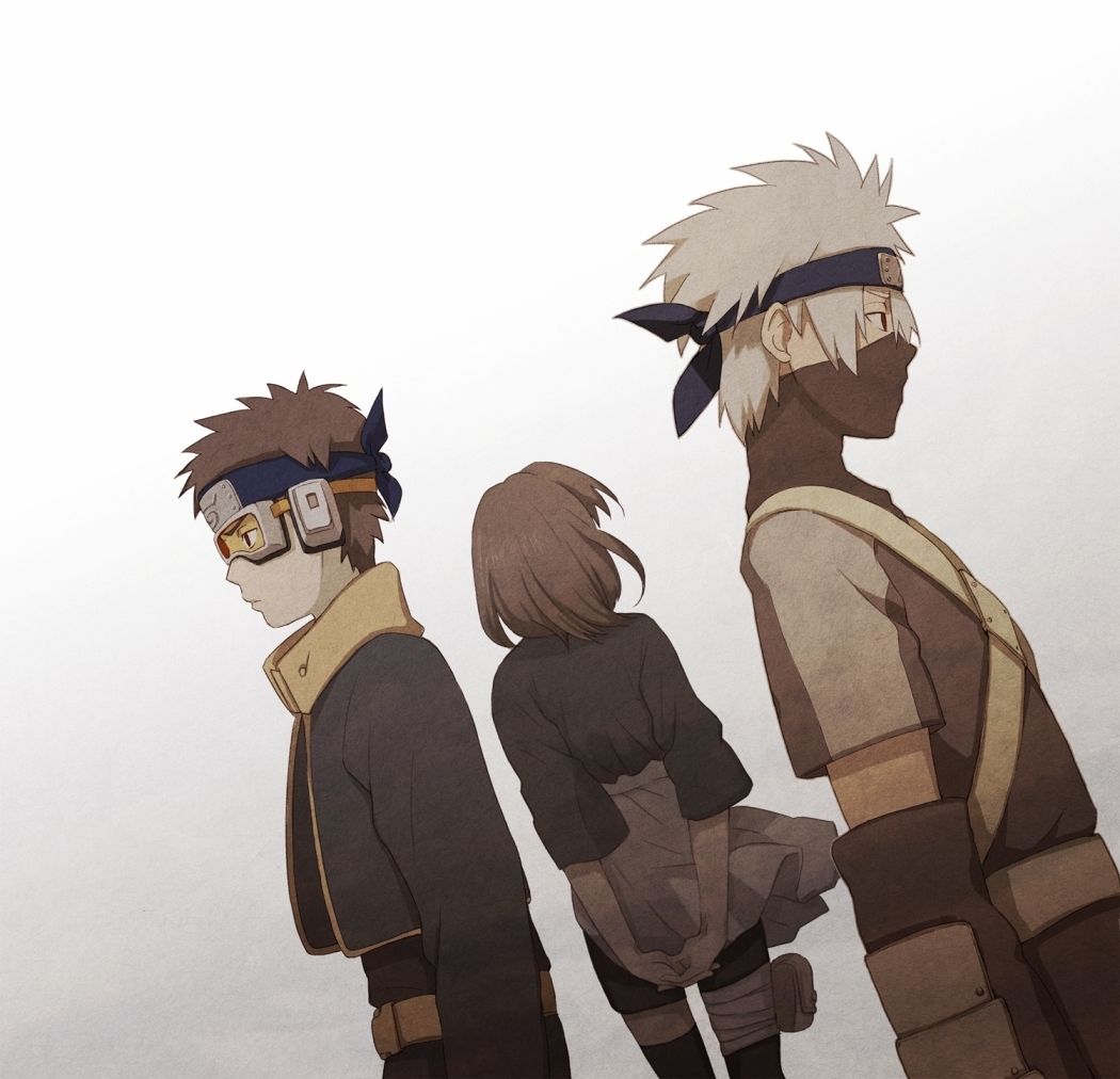 Kakashi Obito Rin Naruto, 1050x1012 HD, Laptop