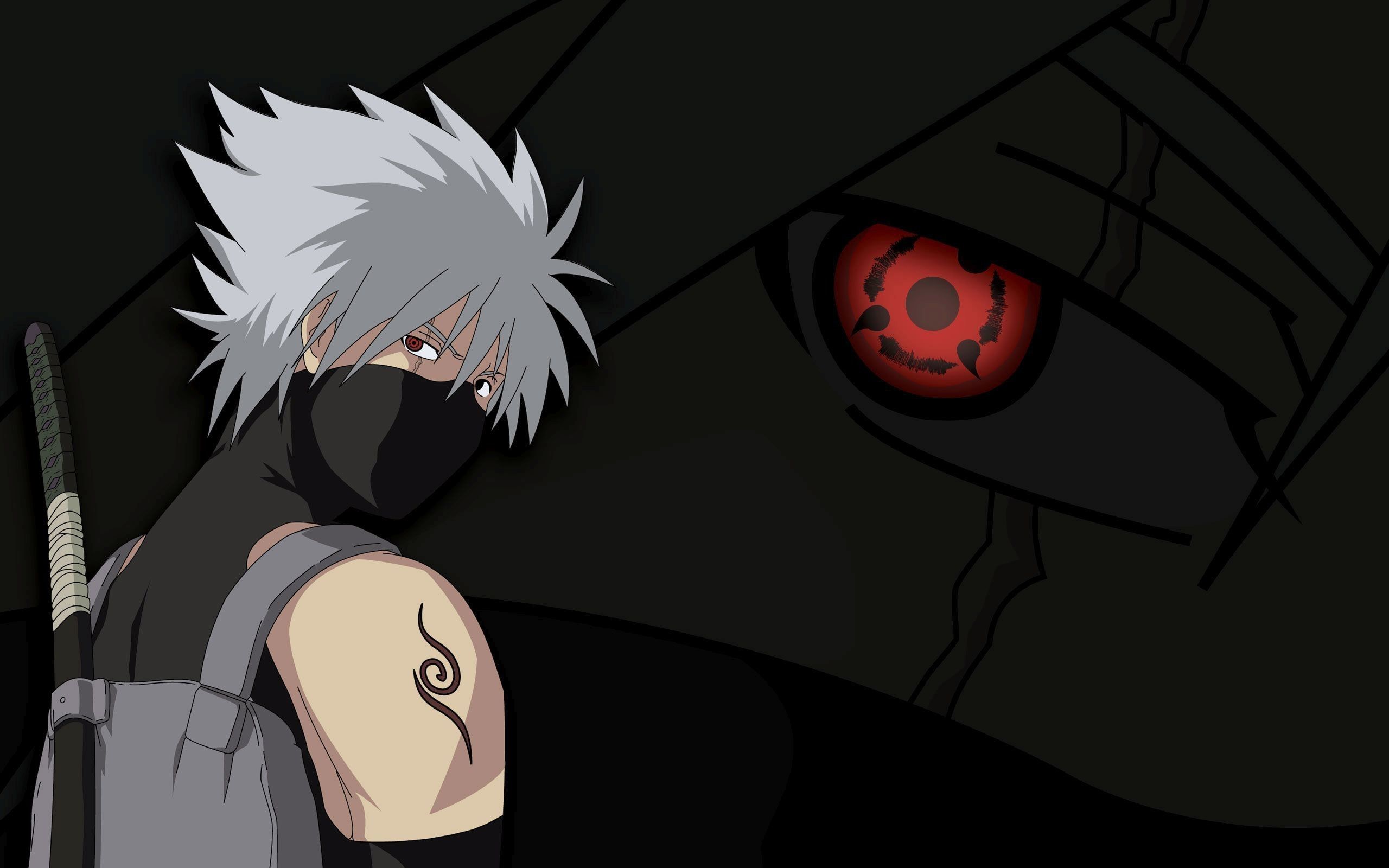 Kakashi Naruto sfondo scuro, 1164x962 HD, iMac