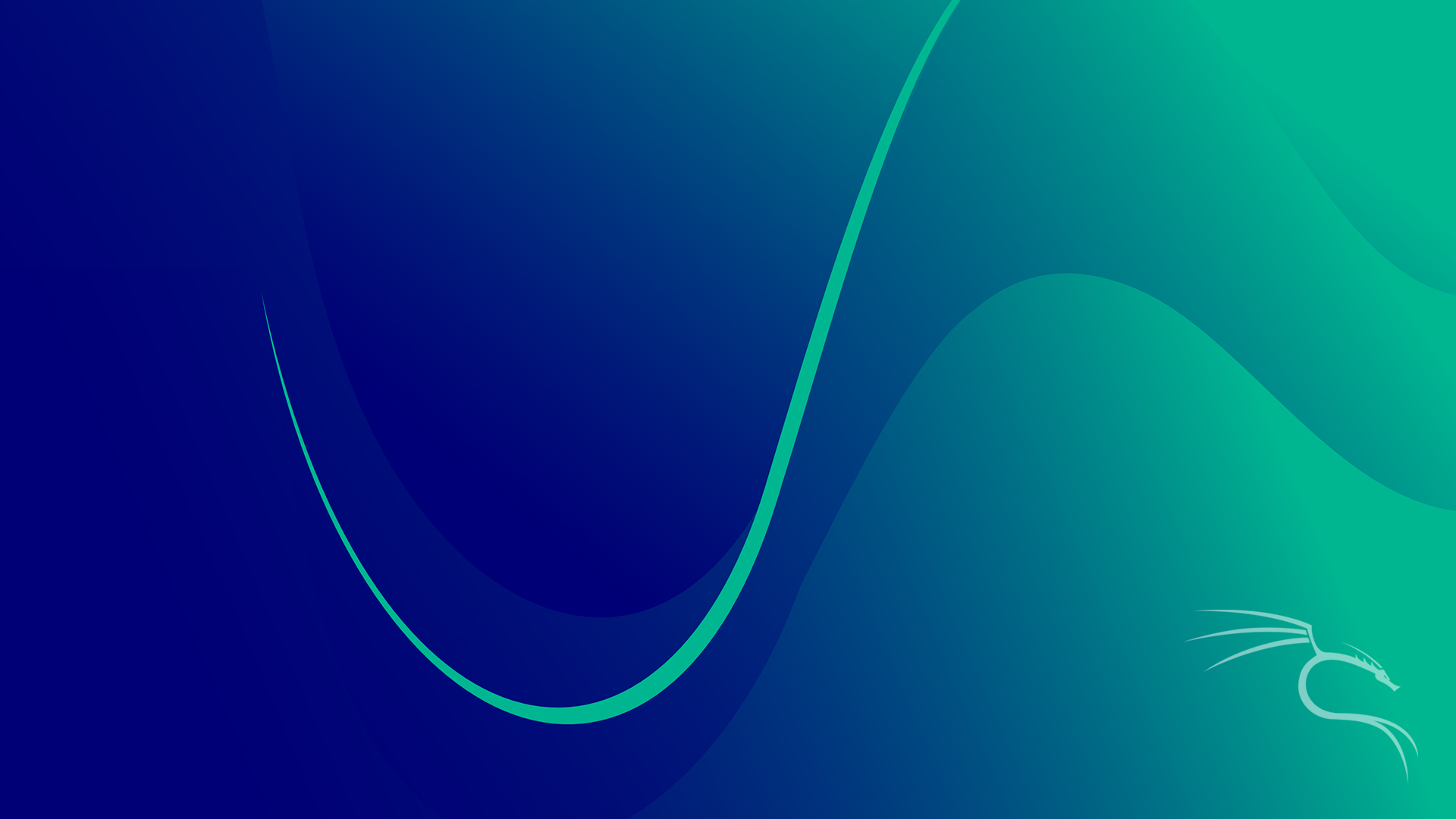 Logo Kali Linux sfondo blu verde, 1920x1080 Full HD 1080p, PC