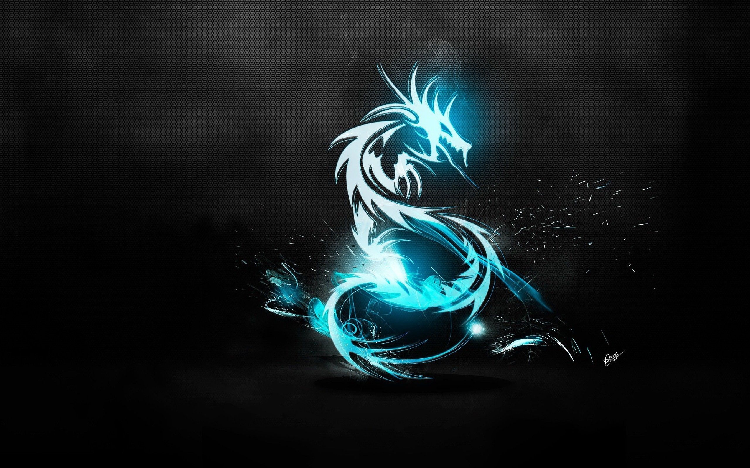 Drago Kali Linux blu luminoso, 2560x1600 WQXGA, Desktop