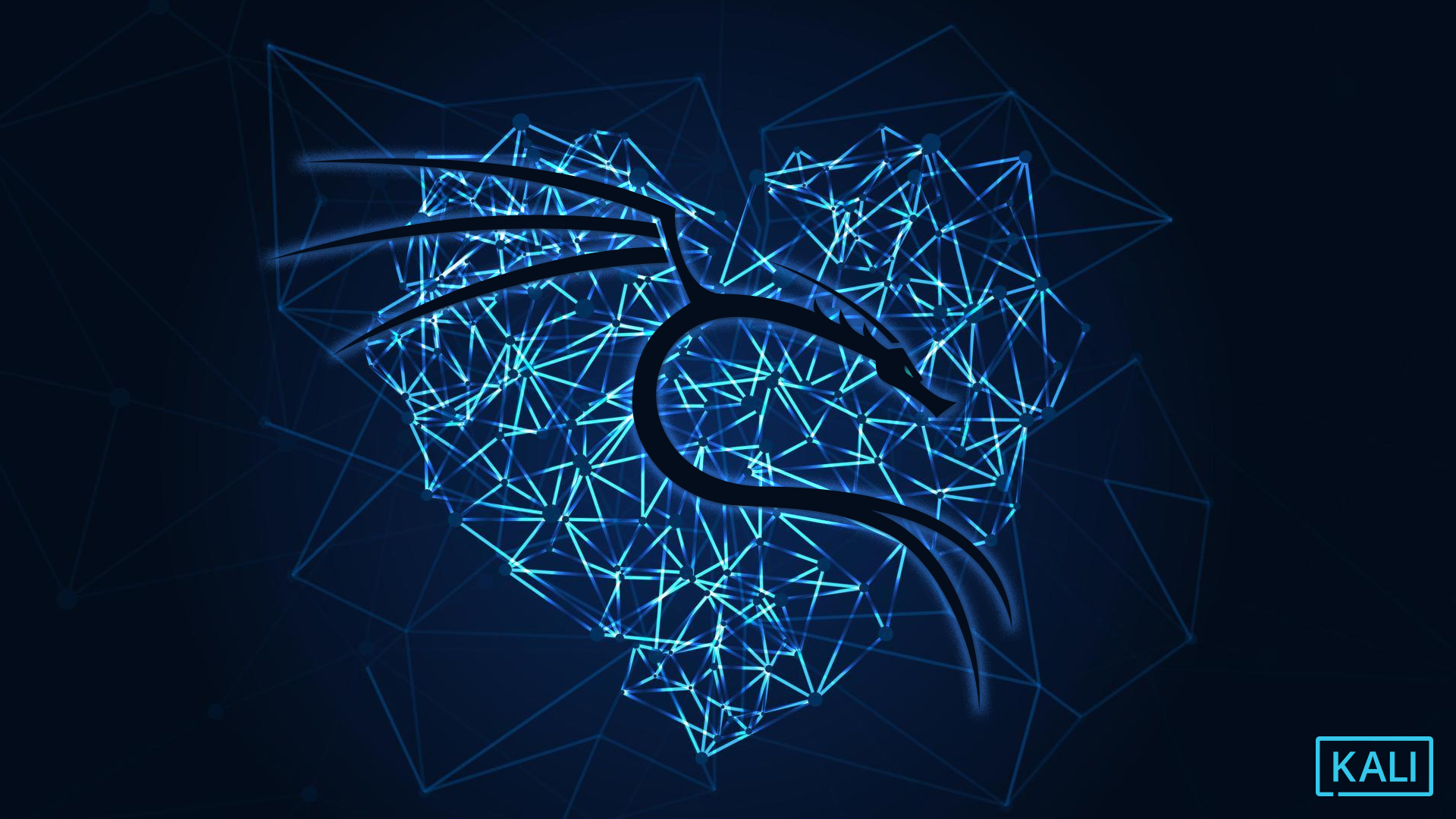 Logo Kali Linux drago cuore, 1920x1080 Full HD 1080p, Laptop